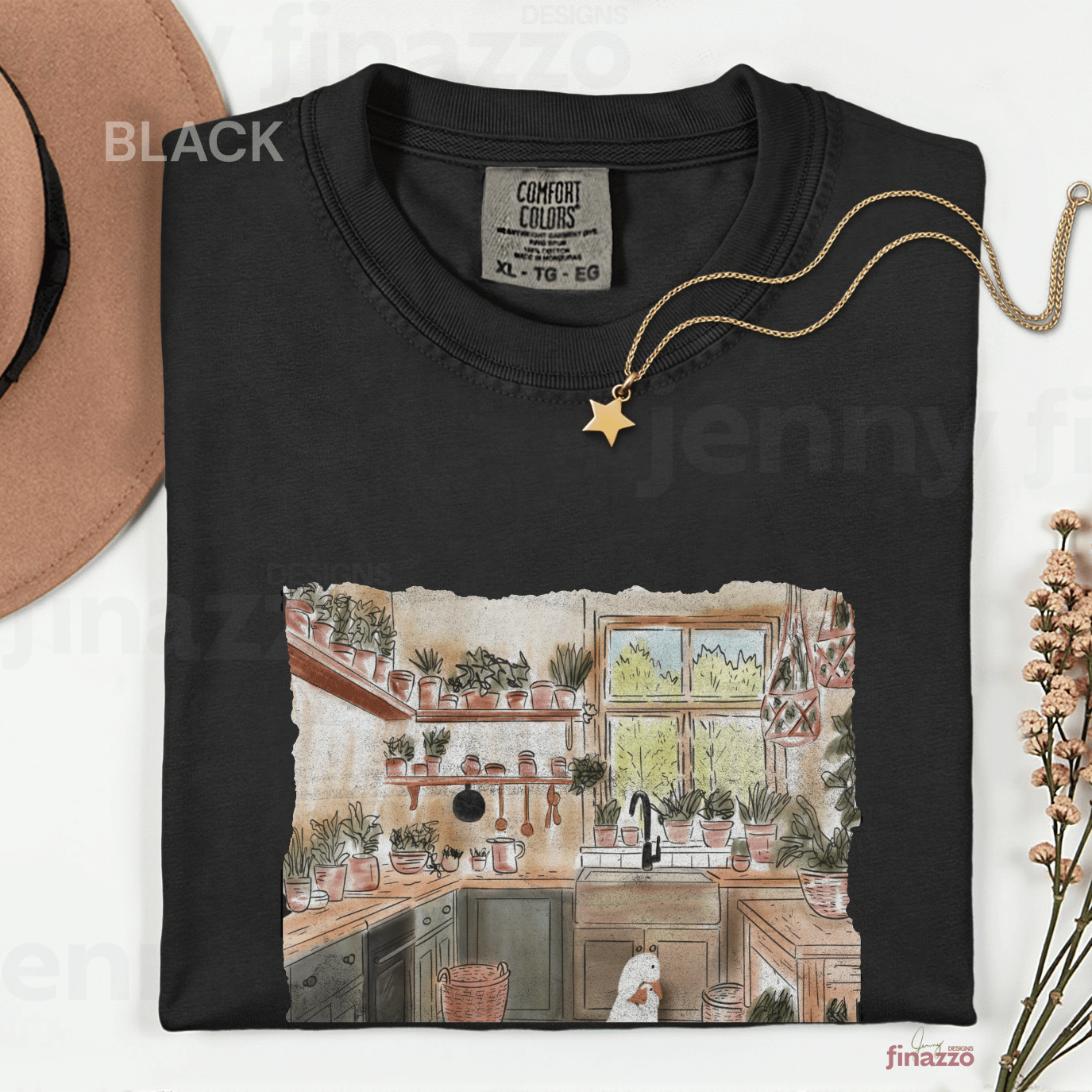 Ducks hugging in Cozy Kitchen Graphich Shirt