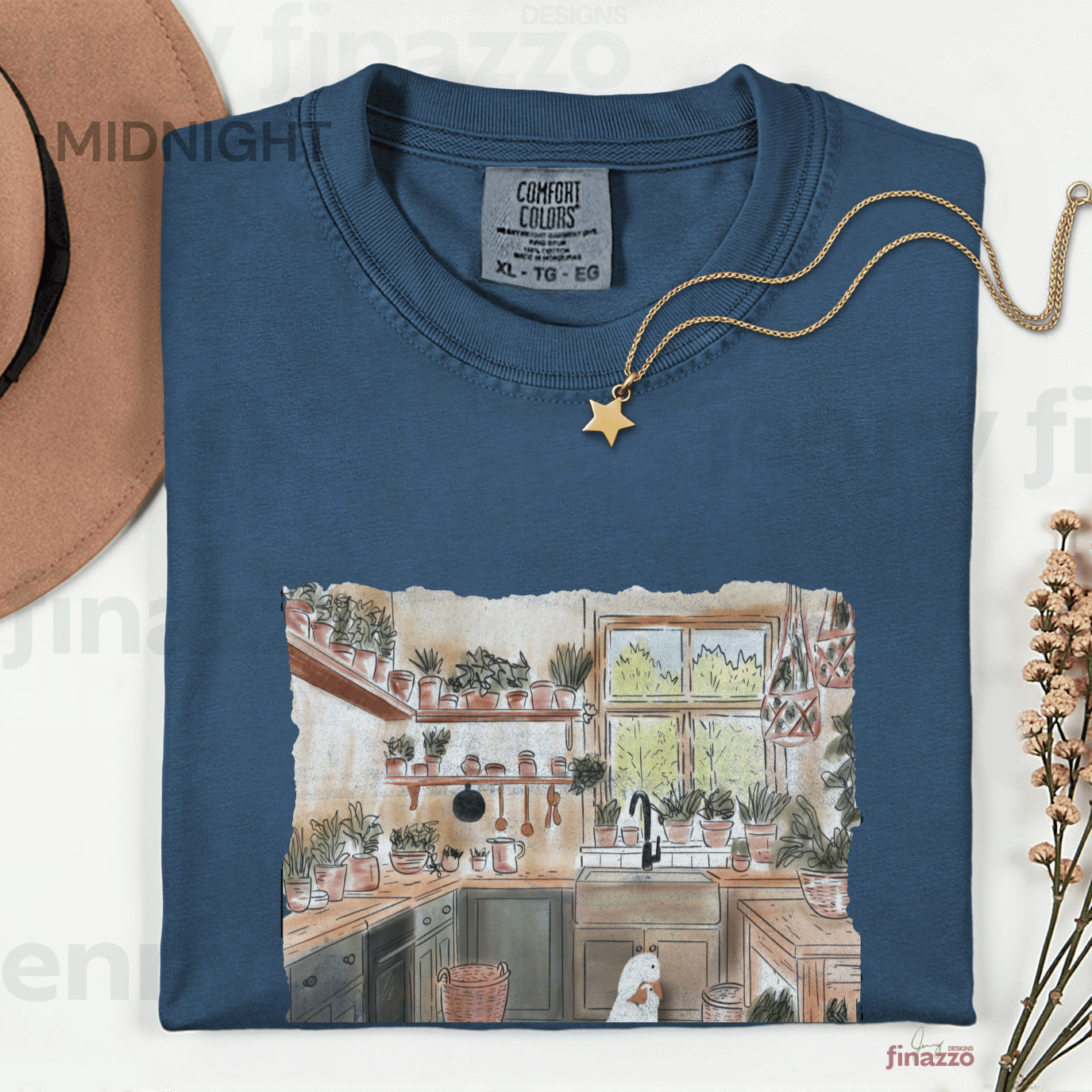 Ducks hugging in Cozy Kitchen Graphich Shirt