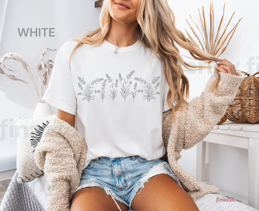 Lavender Flower Graphic Shirt