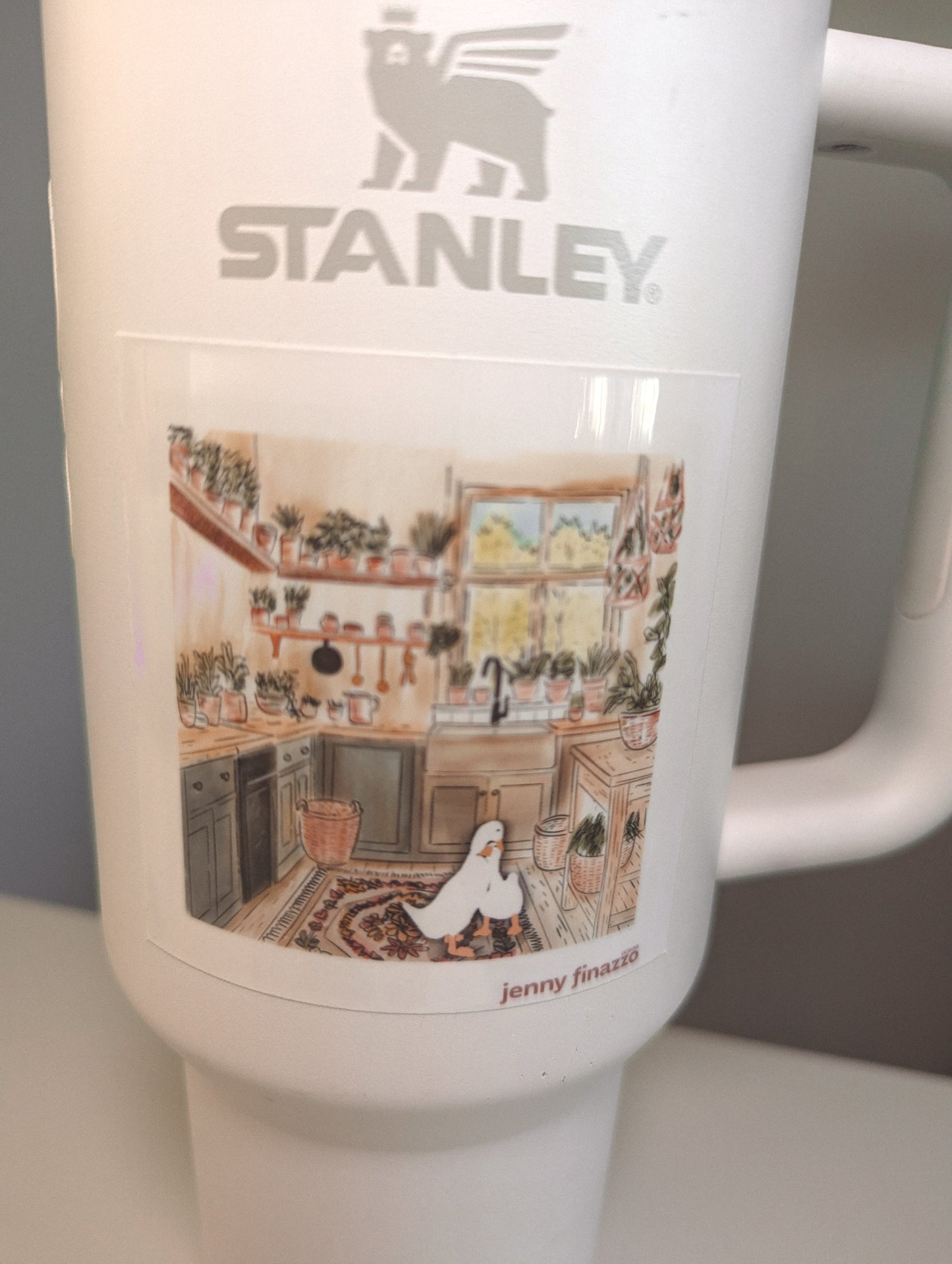 COZY KITCHEN DUCK VINYL SQUARE STICKER– 3”